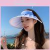 Summer Sun Protection Beach Shell Hat With Gradient Desig And Wide Brim For Women