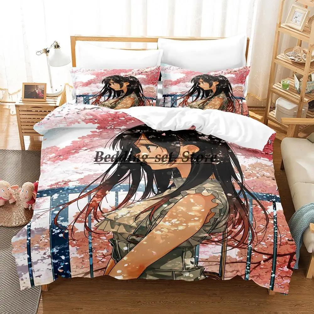Comfortable Anime Print Bedding Set With Duvet Cover And Pillowcases Single Twin Full Queen King Sizes For All Ages