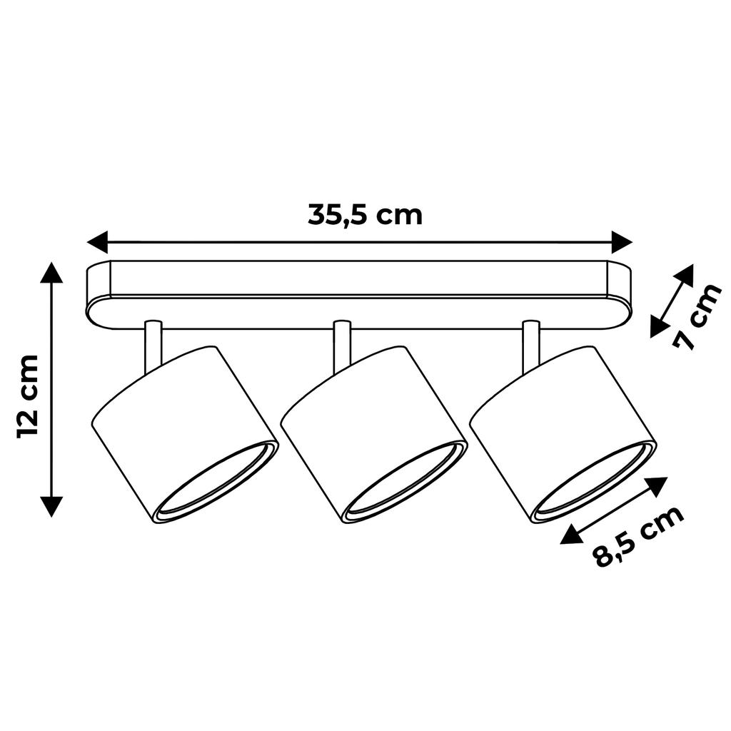 Lampa Punktowa Led Heckermann 8795316A Czarna 3X Głowica