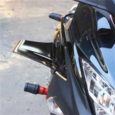 2x Universal Motorcycle Winglet Aerodynamic Spoiler Wing Kit &Decoration Sticker