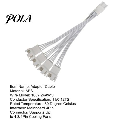 Fan Adapter Cable PWM Splitter 4 Pin Computer CPU Extension PC Power 1 to Converter