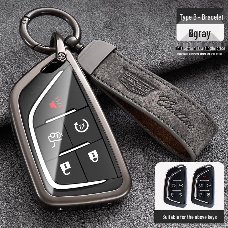Cadillac Key Case: Metal Shell for CT5, XT4, XT5, XTS, ATSL, CT6 Models.