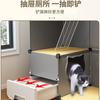 Household Indoor Cat Toilet and Cage Combination Cat Cage Extra Large Free Space Cat House Empty Cage Pet Villa Rabbit Bed Rat