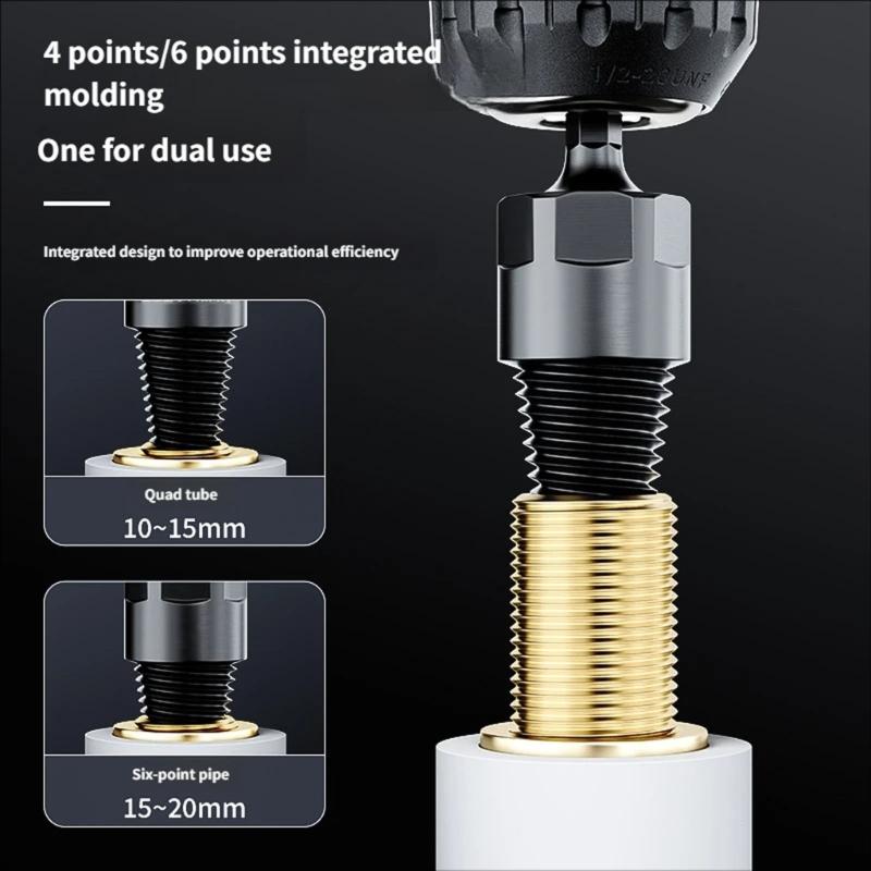High Carbon Steel Broken Screw Extractor Hexagonal Shank Screw Removers Screw Removal Tool For Water Faucet Repair