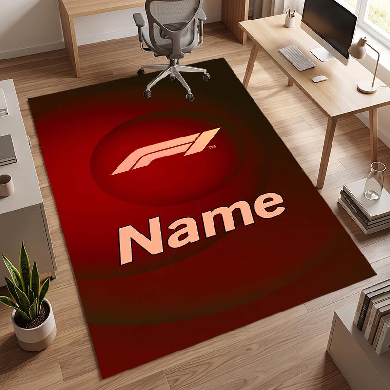 F1 (14) Personalized Name Office Carpet Stylish Decor for Living Room Bedroom Kitchen