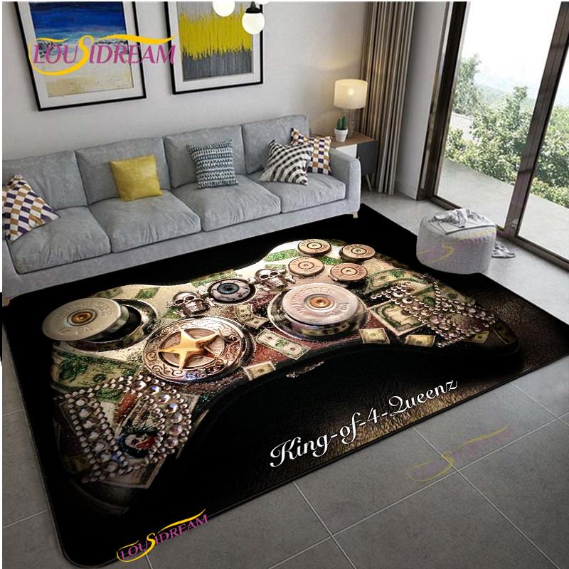 Anime Gamer Game Controller Rug Kids Play Carpet Living Room Bedroom Door Non-slip Mat Photography Props Birthday Gift Alfombra