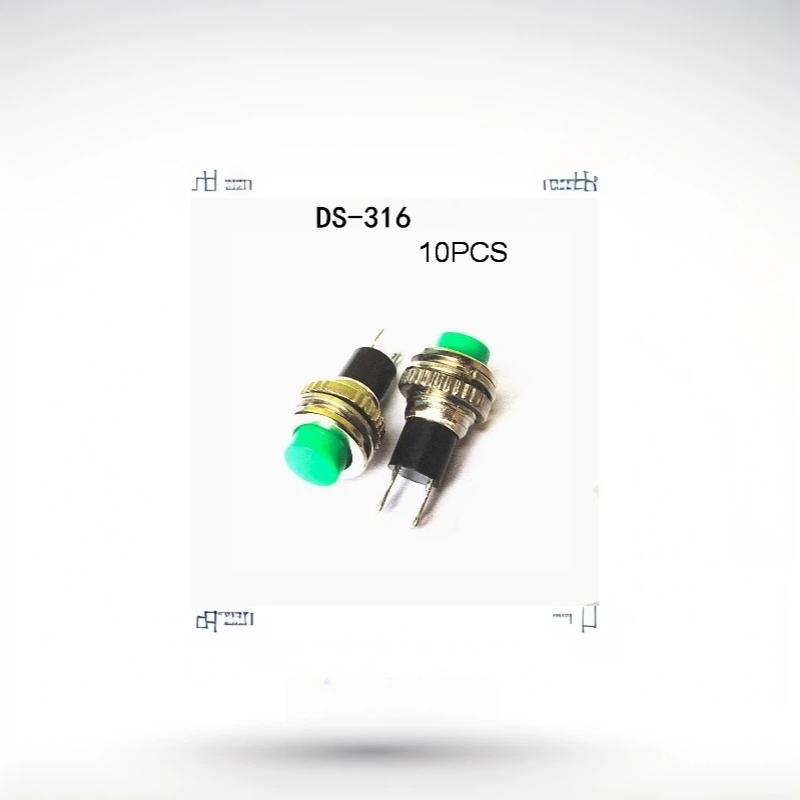 10Pcs 10Mm Momentary Push Button Switch Ds-314 Ds-316 Self Reset Threaded Panel Mount Switch For Diy Electronic Circuit Projects