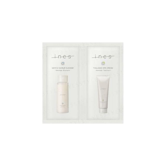 Kao - Ines Gentle Scrub Cleanse Shampoo & Thalasso Spa Cream Treatment Trial Set 15ml x 2