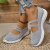 Lässige Damenschuhe 2025 Neuer Stil Ein-Schritt Gewebte Mama-Schuhe Niedriger Absatz Synthetisches Innenmaterial Rutschfeste Gummisohle