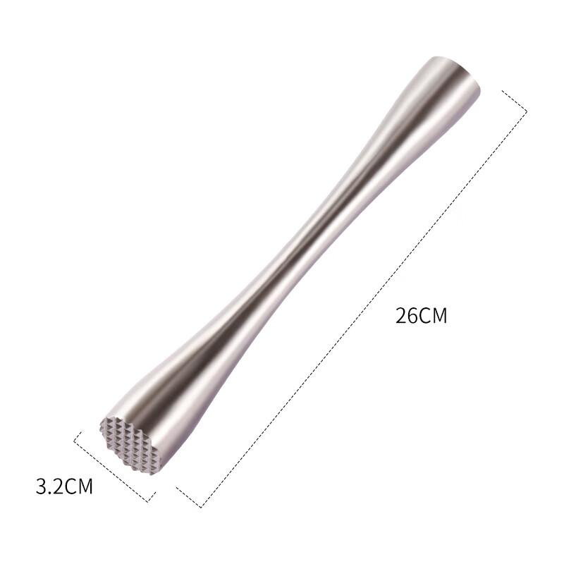 BJ Stainless Steel Ice Crusher Hammer, Ice Breaker, Juicer Stick, Shaker Cup Muddler, Lemon Tea Tool, Ice Crusher Hammer, 26cm Long Versio