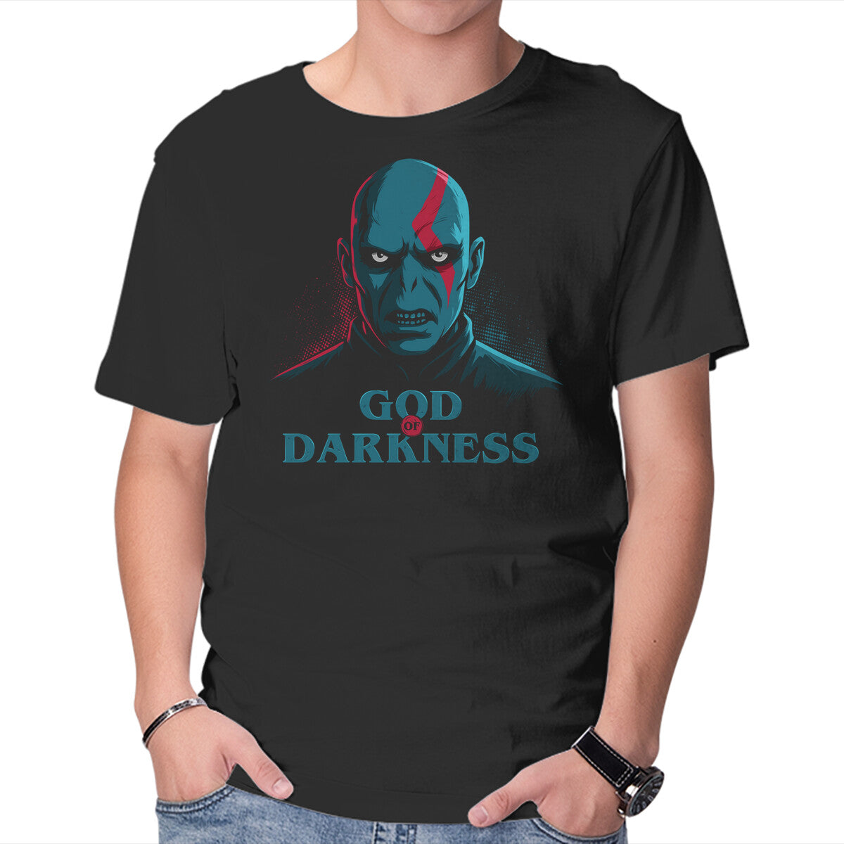 Unisex Crew Neck T-Shirt God Of Darkness Graphic Short Sleeve Casual Tee XXXL