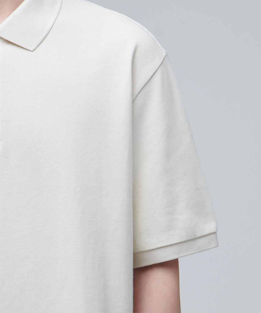MUSINSA STANDARD Relaxed Fit Pique Polo Shirt [Cream]