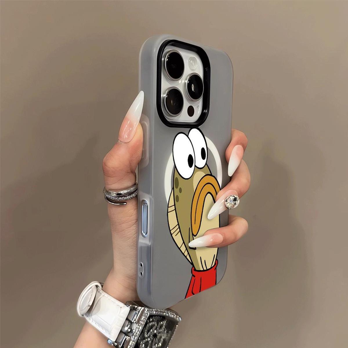 

Магнитный желеобразный чехол 2-в-1 для мобильного телефона Apple 17PRO, милый креативный персонализированный магнитный чехол с большим отверстием и изображением богини For iPhone 17 Pro Max