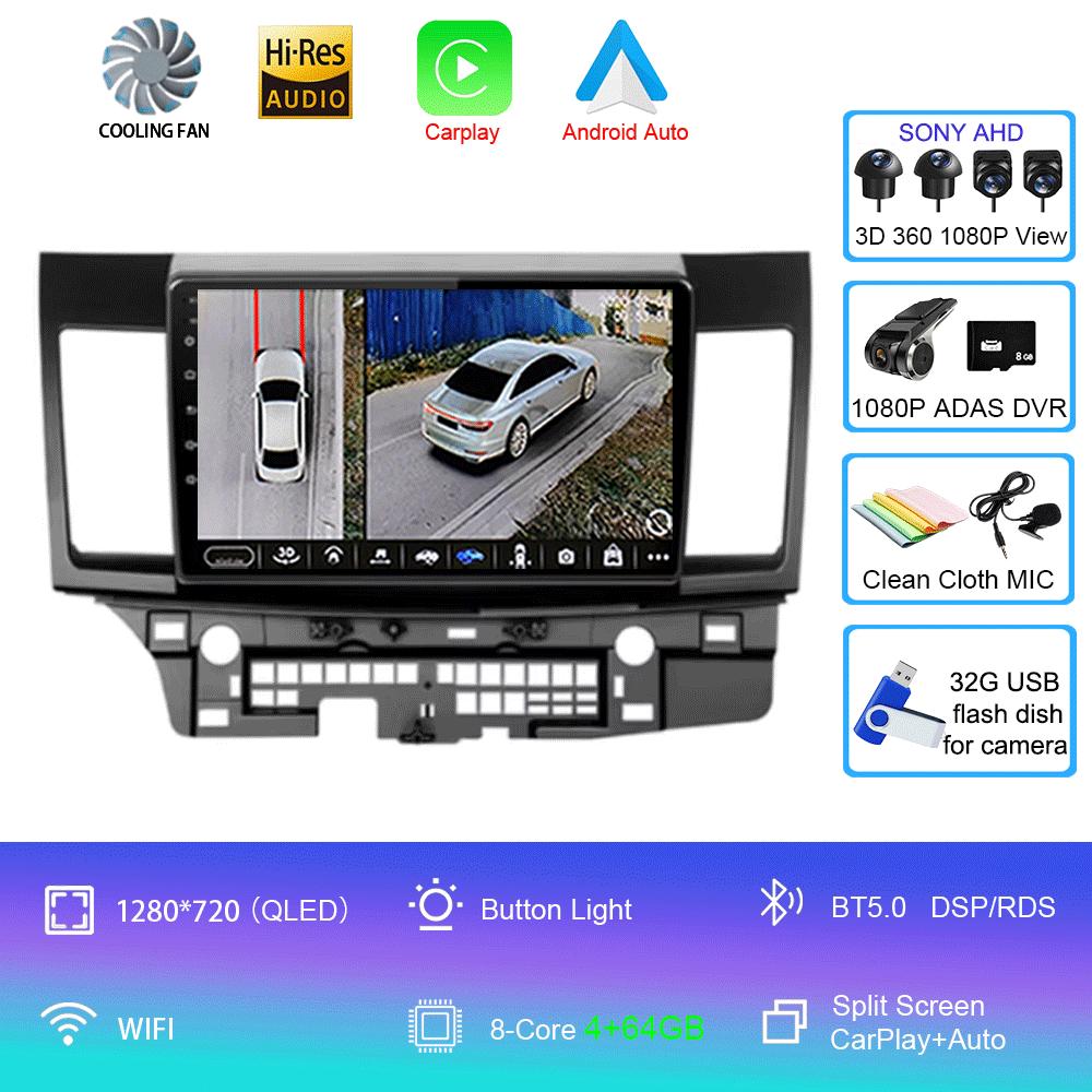 Android 14 Car Radio  For Mitsubishi Lancer 10 CY 2007 - 2012 Multimedia Video Player Navigation stereo GPS No 2din 2 din dvd