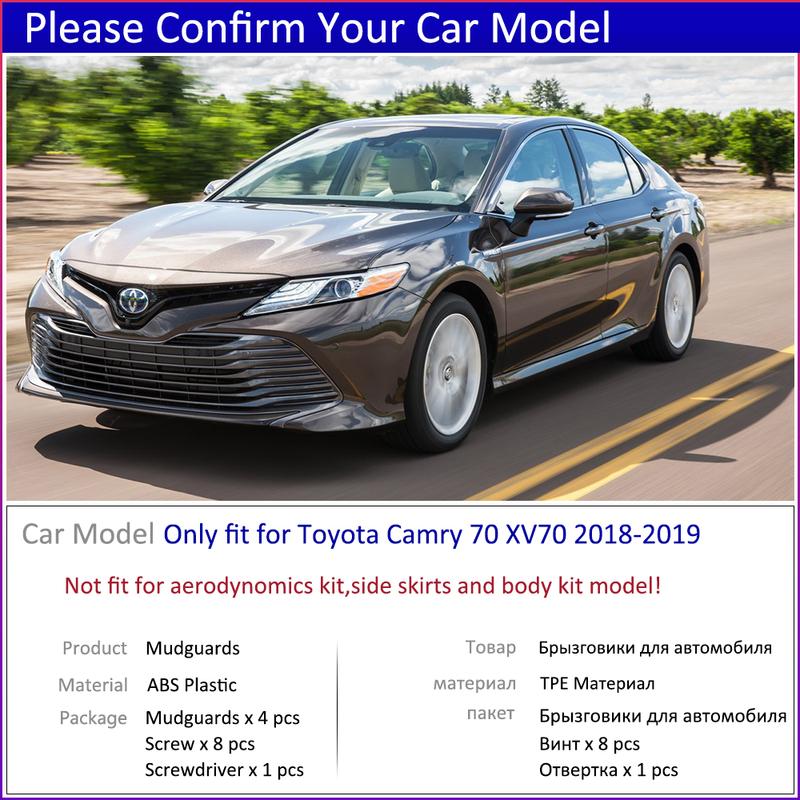 4x Mudguards For Toyota Camry 8 XV70 2018  Cladding Splash Mud Flaps Mud Guards Mudflap Protect Rear Wheel Car Accessories