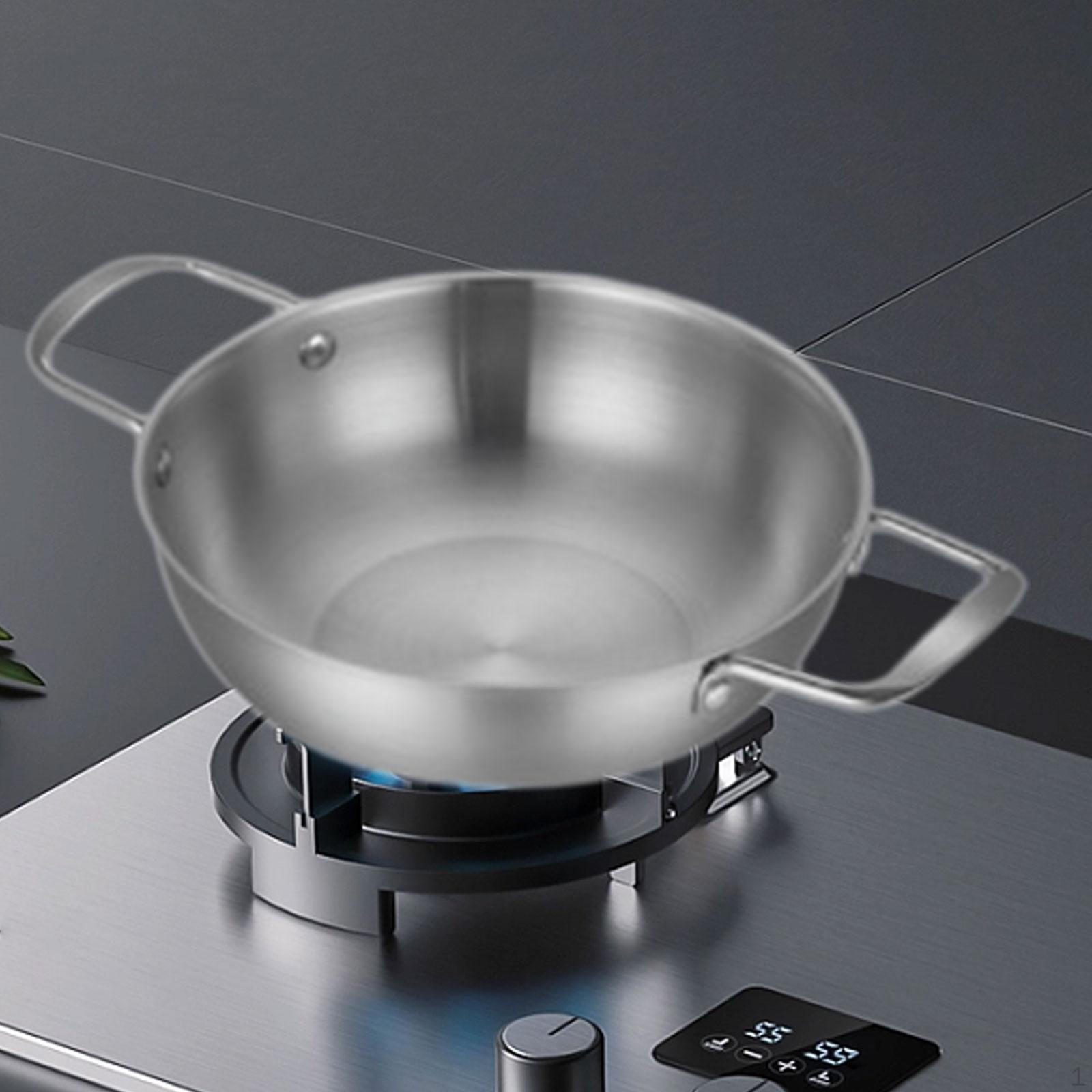 

Paella Pan for Seafood And Ramen Cooking, Stainless Steel Design 18cm