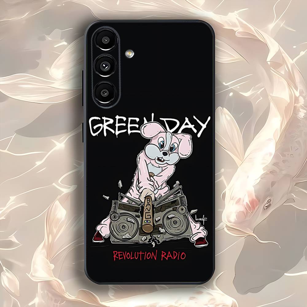 BAND G-Green Day Phone Case Silicone Soft For Samsung Galaxy A73,31,32,72,41,53,52,71,22,5G,Note,J7,8,9
