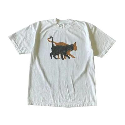 Vintage Gothic Cat Lover Y2K Unisex Graphic Cotton Couple Gift Tee