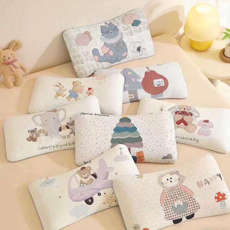 Summer Children's Cartoon Memory Foam Pillow: Cool-touch, Skin-friendly, Slow Rebound, Neck Support for Kindergarten Naps.
