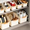 Kitchen Counter Organizer Condiment Bottles Storage Box Spice Jars Holder Storage Bin with Handle for Canned Food Snacks Pantry