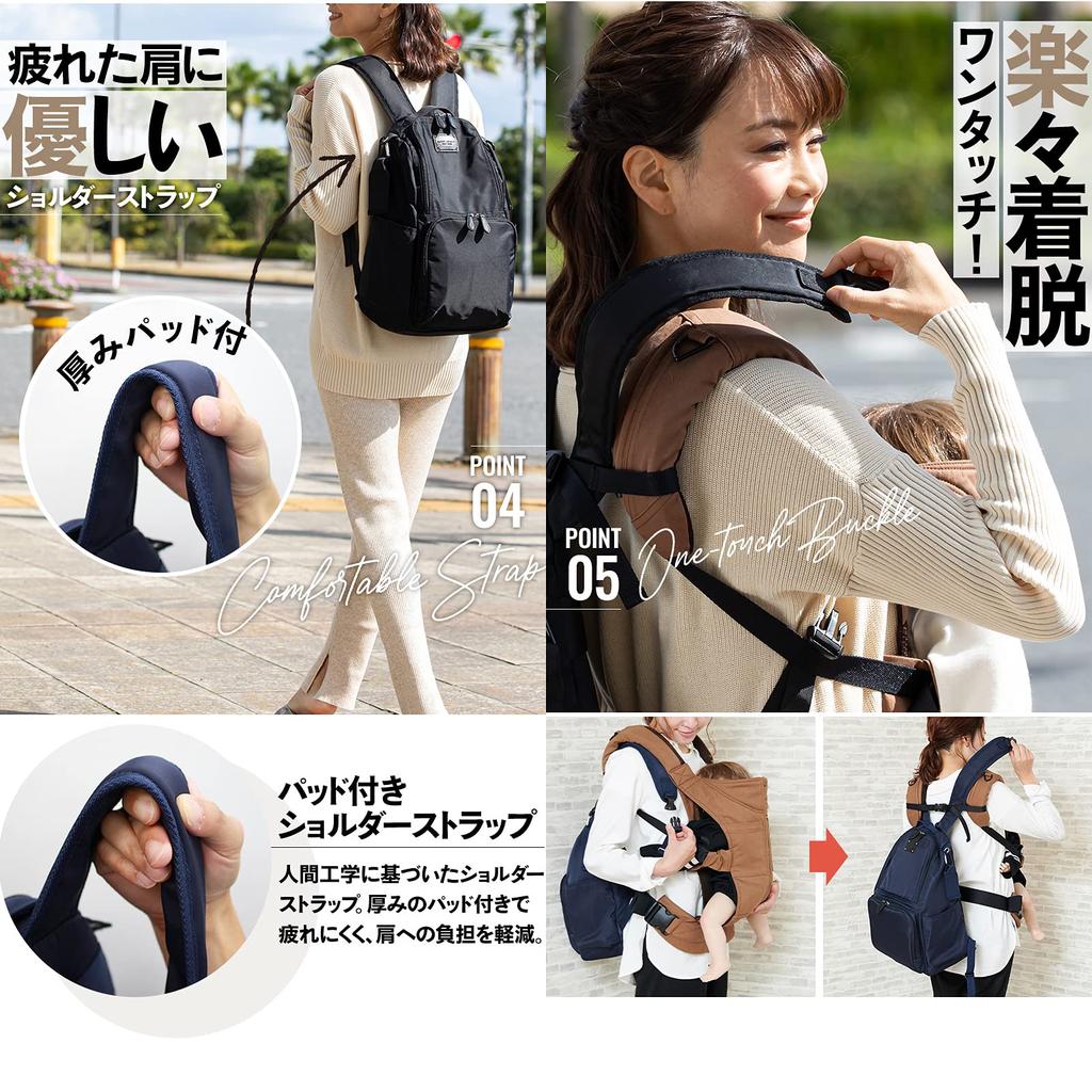 Sweet Mommy Bag 20L Backpack Water Repellent Can be taken off while wearing a baby carrier Stroller hook included Thermal insulation and cold storage