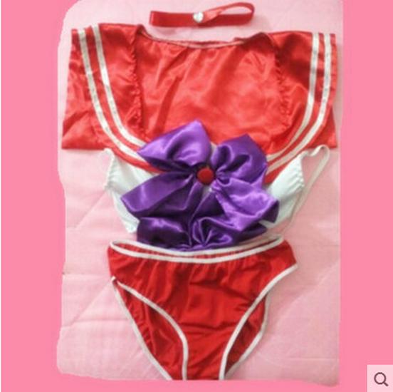 Sailor Moon Cosplay Bikini Lingerie XXL: Anime Role-Playing Party Costume