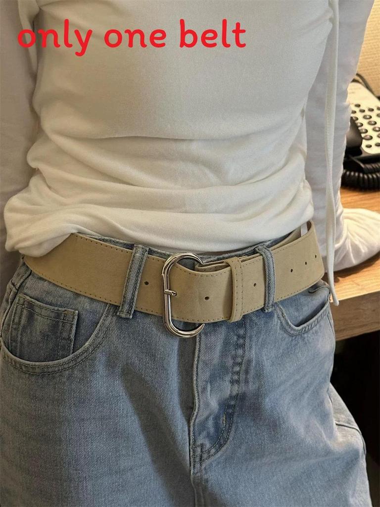 Vintage Pu Leather Wide Belt Fashion Accessory For Casual Wear