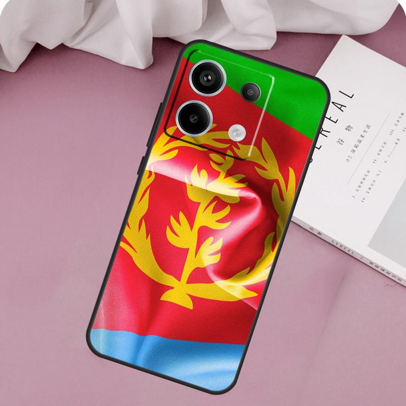 Eritrea Flag Case For Xiaomi Redmi Note 13 14 12 11 10 9 15 Pro Plus Redmi 15 14C 10C 12C 13C 15C Cover