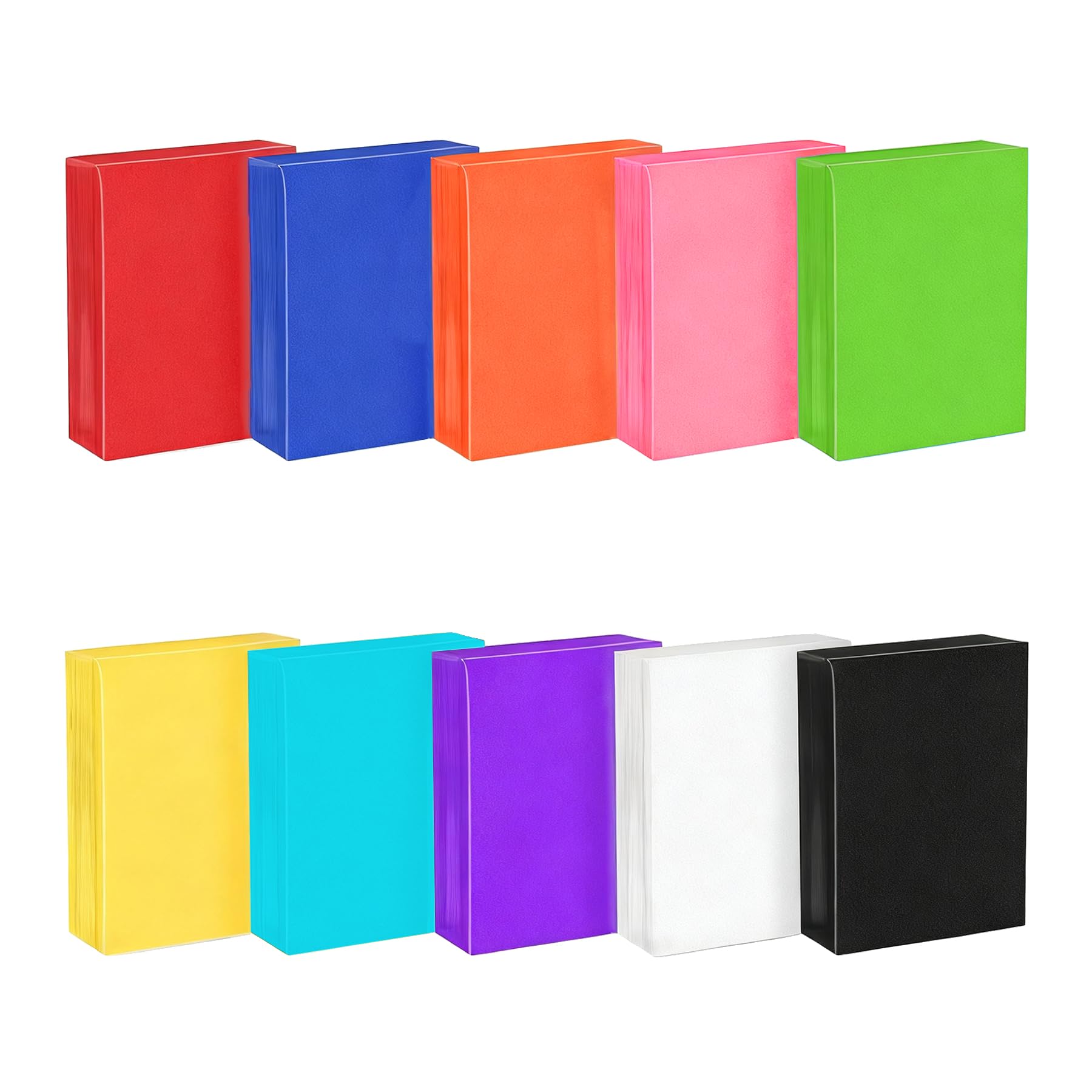 

ZMZZZZX Card Sleeves, 10 Colors, Set of 1000, 66 x 91mm, Standard TCG Compatible, Magic (10 Colors) (1000 Sleeves)