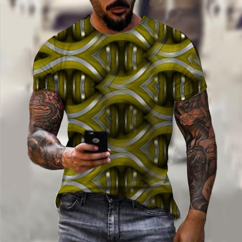 3D Printing 2025 New Year Snake Year Fierce Men's Casual Short Sleeve T-shirt Comfortable Breathable Retro Printed Short Sleeve