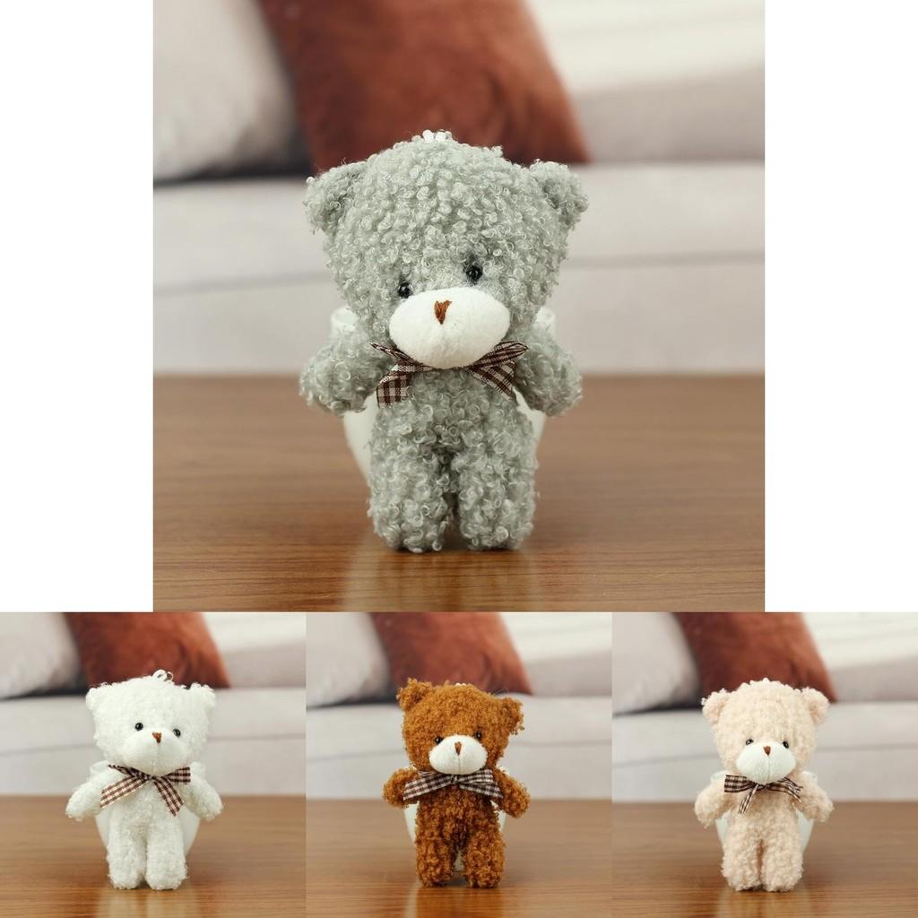 Adorable Mini Teddy Bear Plush Keychain Accessory Soft Cuddly Doll For Children