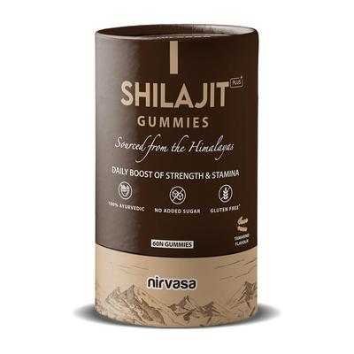 Nirvasa Shilajit/Shilajeet Plus Gummibärchen | Unterstützt Kraft, Immunität & Muskelregeneration | Zuckerfreier Energie-, Ausdauer- & Konditions-Booster | Mit