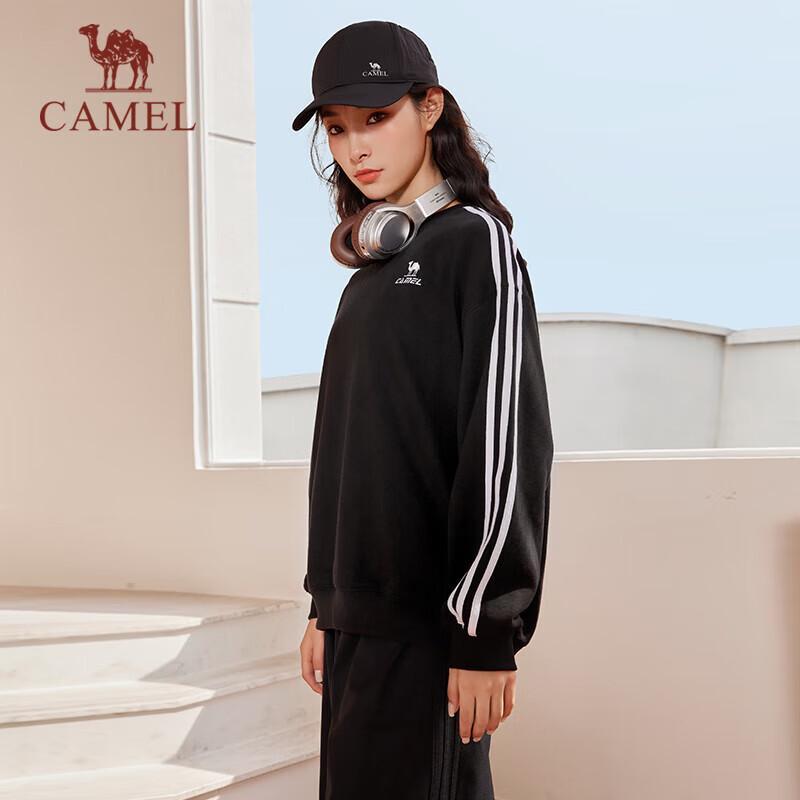 CAMEL Women's Crew Neck Casual Loose Sweatshirt