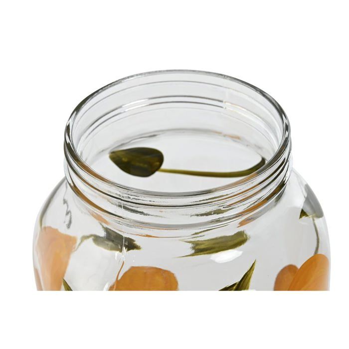 Distributeur d'eau - Home ESPRIT - Multicolore - 23,57x19,4x28,72 cm - Jaune Métal - Silicone - Verre - ABS