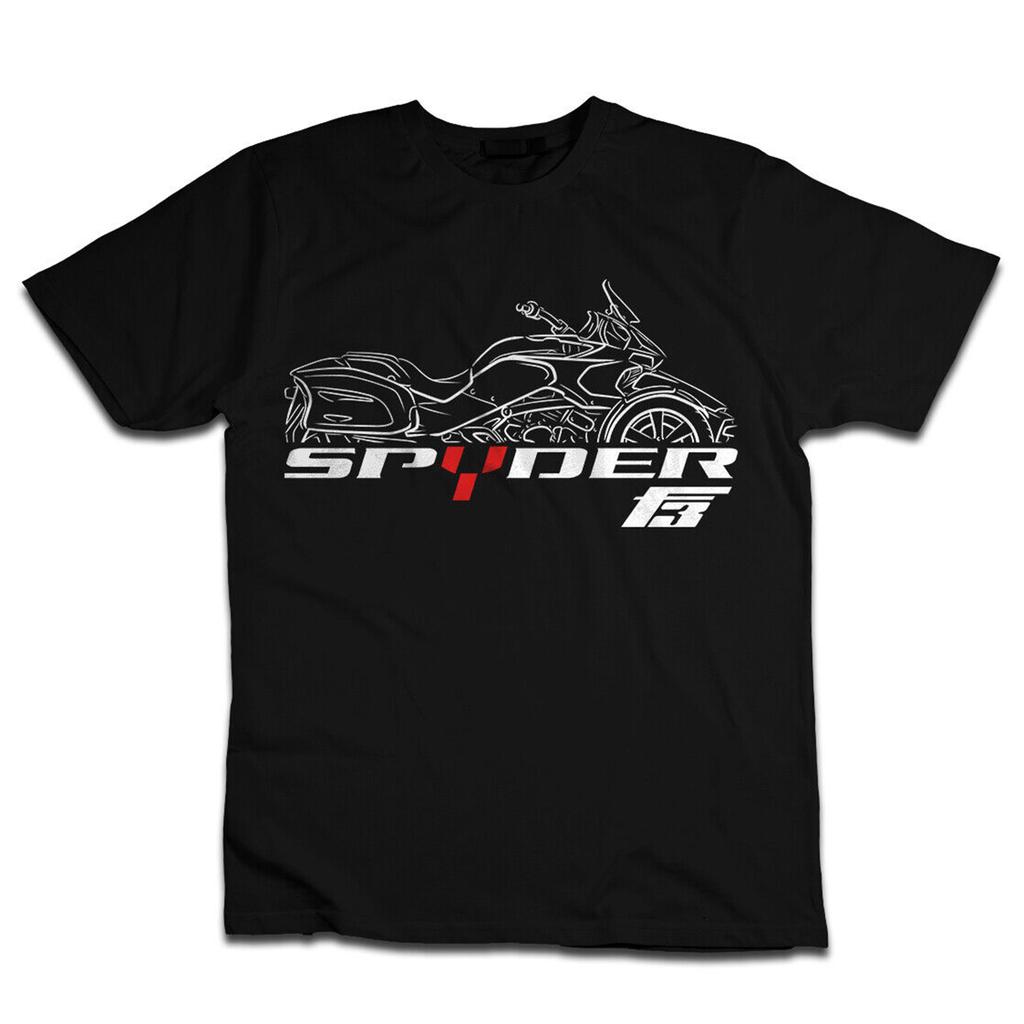 Retro F3 Spyder 3-wheels Motorcycle T-Shirt 100% Cotton O-Neck Short Sleeve Summer Casual Mens T-shirt Rider Streetwear - Men...