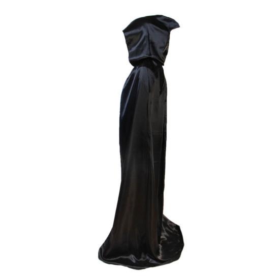 Vampire Hooded Cloak Medieval Witch Robe Cape Floor-length Halloween Costume