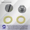 2 PCS 79953Q04 Marine Lower Unit Oil Drain Plug Screw and Gasket Fit Mercury MerCruiser I R MR Alpha 1 TR TRS and All O/Bs with 3/8-16 Non-Magnetic