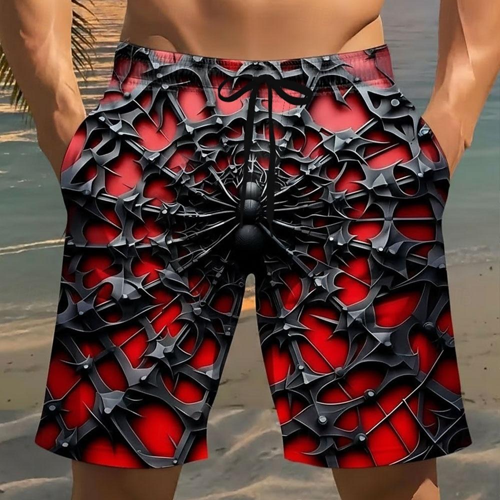 

Men s Animal Spider Swim Trunks Swim Shorts Board Shorts Mid Waist Gothic Casual Daily Beach Vacation Wear XL