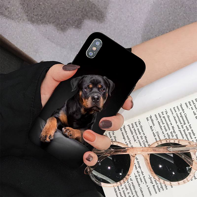 Θήκη τηλεφώνου MaiYaCa Cute Rottweiler Dog για iPhone 11 12 13 Mini Pro Max 8 7 6 6S Plus X 5 S SE 2020 XR XS 10