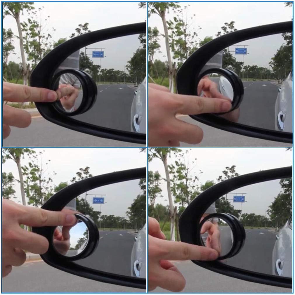 2PCS Mini Small Blind Spot Mirror, 1.57"(40mm) Round HD Glass Convex Rear View Mirror,Strong Adhesive Mirror for Car, Van, SUV and Trucks