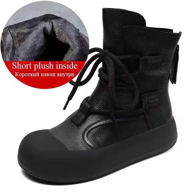 

Модные GKTINOO Ручной работы Ретро Римские Ботильоны для Женщин Натуральная Кожа Массивная Платформа Задняя Молния Комфорт Тренд Повседневные Короткие Ботинки 250