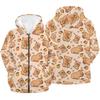 Women'S  Zip Up Hoodie 3D Printed Hooded Sweatshirt Hoody Coat with Pocket