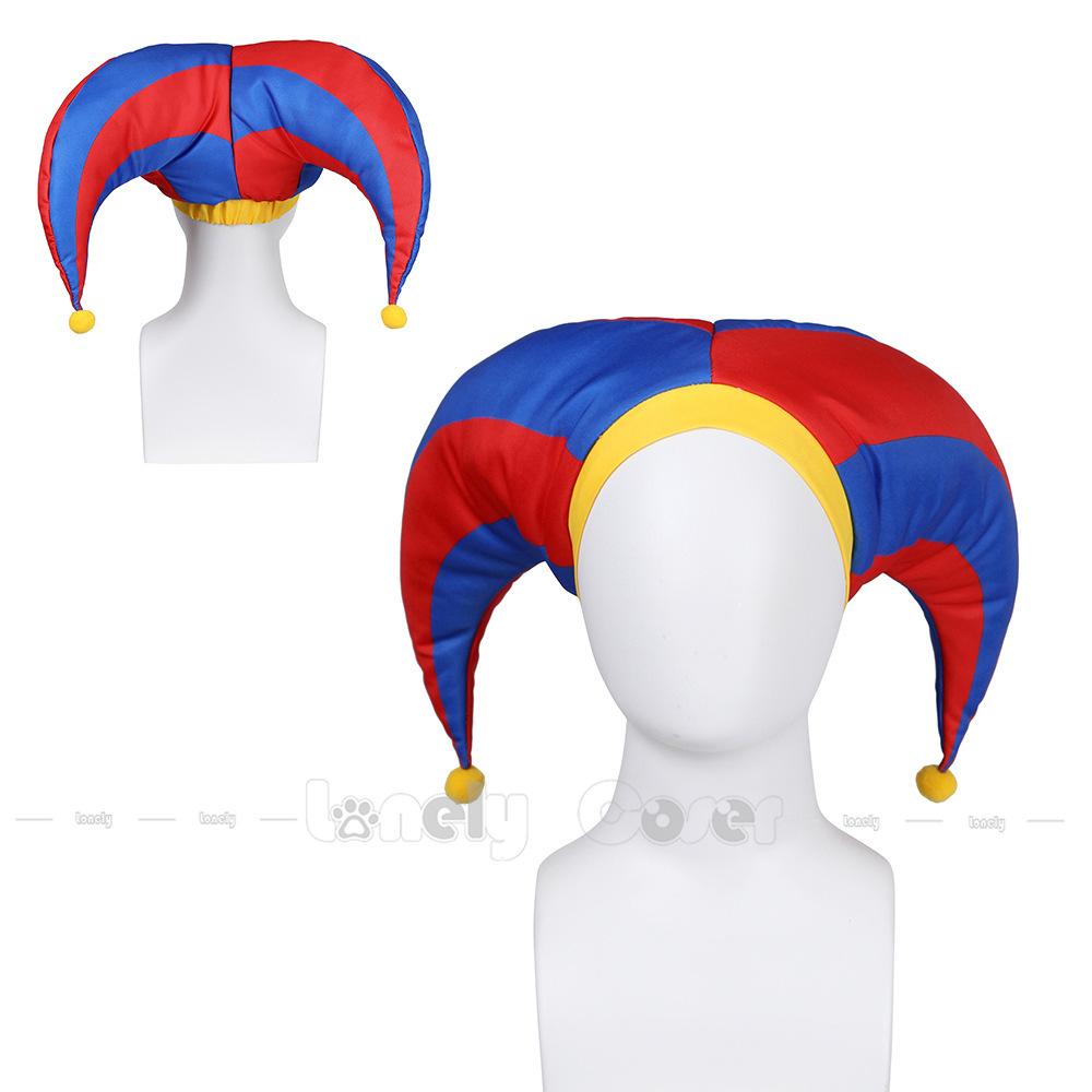 The Amazing Digital Circus Pomni Cosplay Costume Cartoon Uniform Hat Gloves Halloween Party for Women Adults Kids Costume Cos