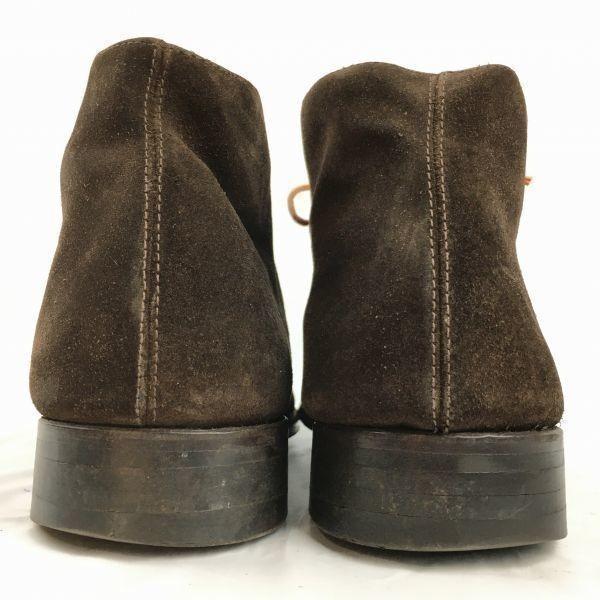 England Shipton & Heneage Size 7.5 26.0 Dainite Sole High-Quality Suede Leather Chukka Boots Dark Brown(USED)