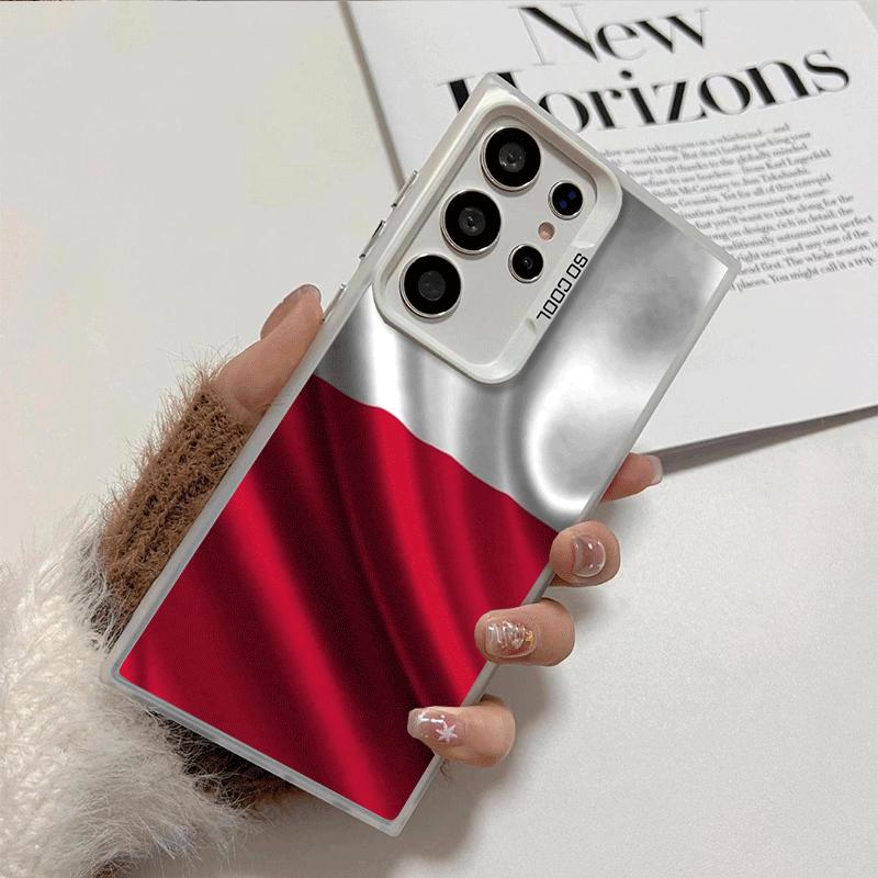 Poland Flag White Red Soft Phone Case for Samsung Galaxy S24 S25 FE S26 Edge S23 Ultra S22 Plus S21 + Shockproof Cover Back Shel