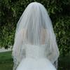 Luxurious Beadwork Pearls Decors Wedding Veil Tulle Bride Veil with Comb For Bridal Shower and Bachelorette Parties