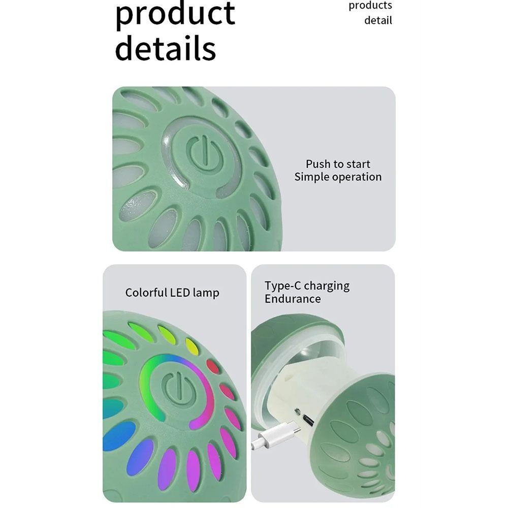 Luminous Interactive Rolling Ball Rechargeable Auto Moving Dog Toy Cat Playmate