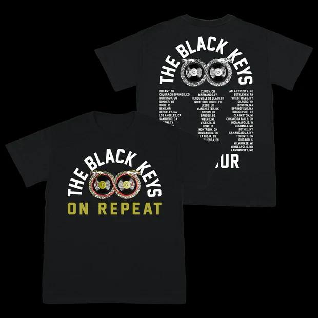 The Black Keys BLACK ON REPEAT 2025 Tour Full Size S-5XL Unisex T-Shirt S