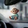 Acrylic Cartoon Sweet Cow Car Decor Piece Festive Christmas Tree Charm Hanging