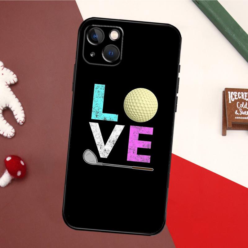 Love Golf Case For iPhone 16 Pro Max 14 13 12 11 15 17 Pro Max mini 15 16 Plus 16e 17 Air Back Cover